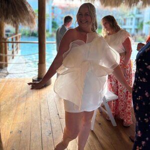 One shoulder Huge Flower Dress - Size XL